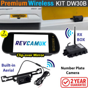 Number Plate Wireless Reversing Camera System with 7" mirror monitor | DW30B