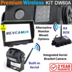 Sharp CCD Black Bracket Wireless Reverse Camera Kit with 7" monitor | DW60A