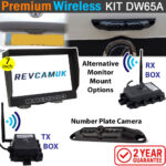 Number Plate Wireless Reverse Camera Kit with 7" monitor | DW65