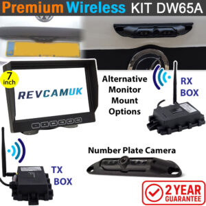 Number Plate Wireless Reverse Camera Kit with 7" monitor | DW65