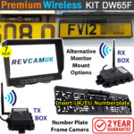 Number Plate Frame Wireless Parking Camera Kit with 7" monitor | DW65F