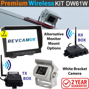 Sony CCD White Bracket Wireless Reverse / Rear View Camera with 7" monitor | DW61W