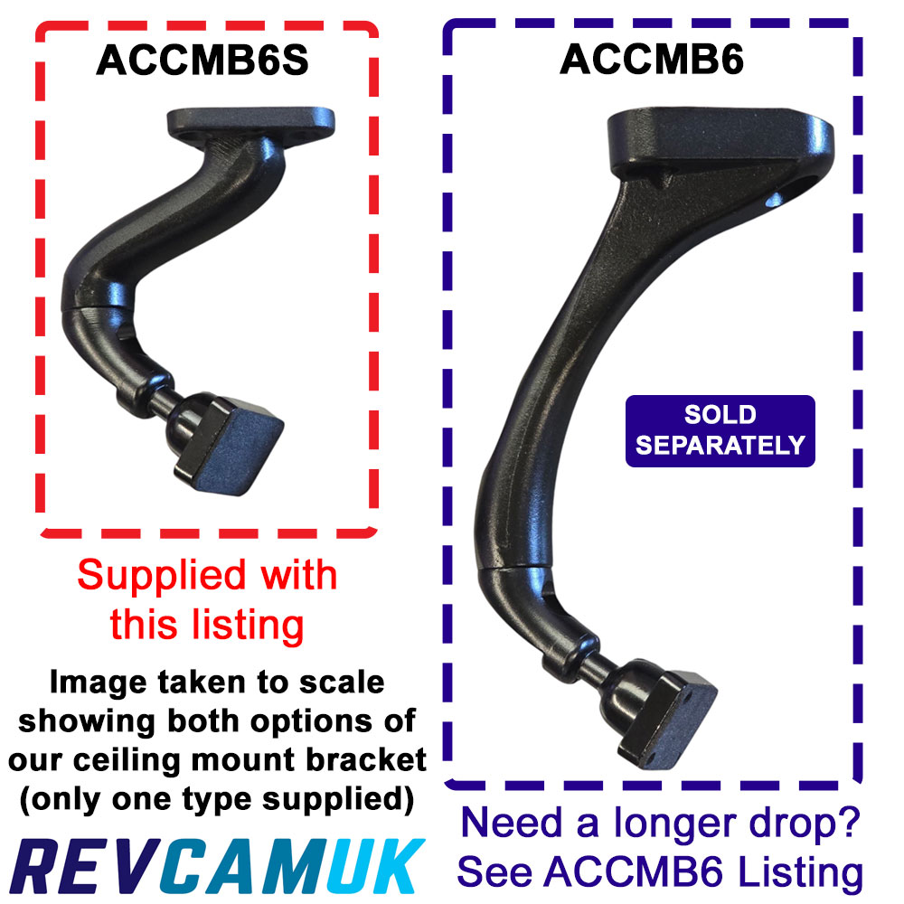 Short Ceiling-Mount Mirror Monitor Bracket | ACCMB6S