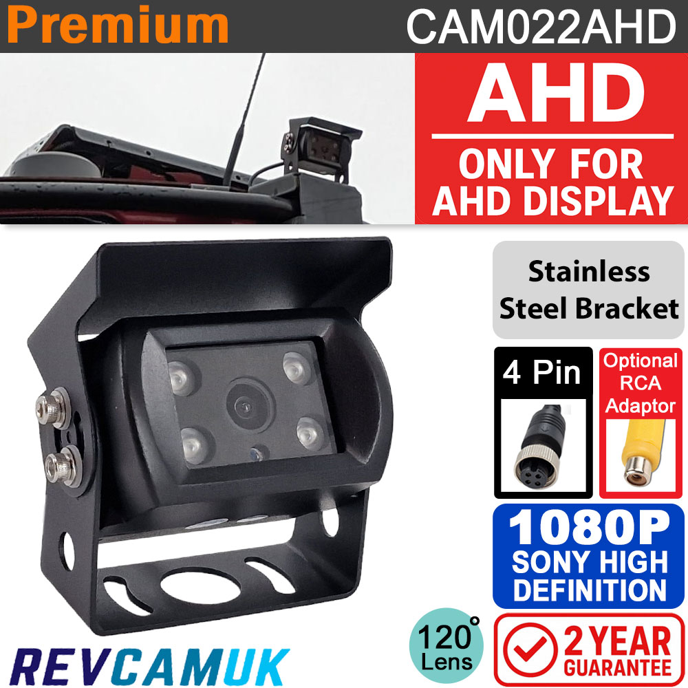 Black Sony 1080P AHD Bracket Reversing Camera - For AHD Displays