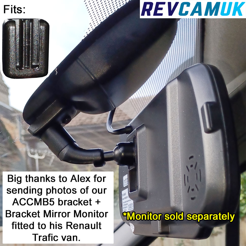 Mercedes / Renault / Vauxhall Swan Neck Mirror Monitor Bracket Mount | ACCMB5