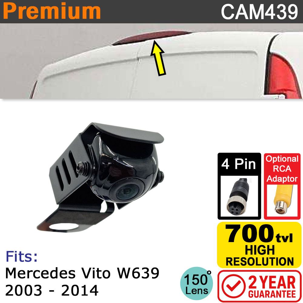 Mercedes Vito W639, Viano, Valente vans 2003-2014 Brake Light Reverse Camera | CAM439