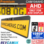 Number Plate Frame 1080P AHD Reversing Camera - For AHD Displays