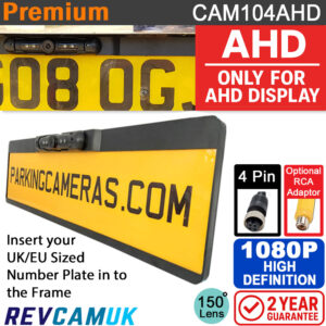 Number Plate Frame 1080P AHD Reversing Camera - For AHD Displays