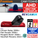 Fiat Ducato / Citroen Relay / Peugeot Boxer / Vauxhall Movano Brake Light Reversing Camera - 1080P AHD - For AHD Displays