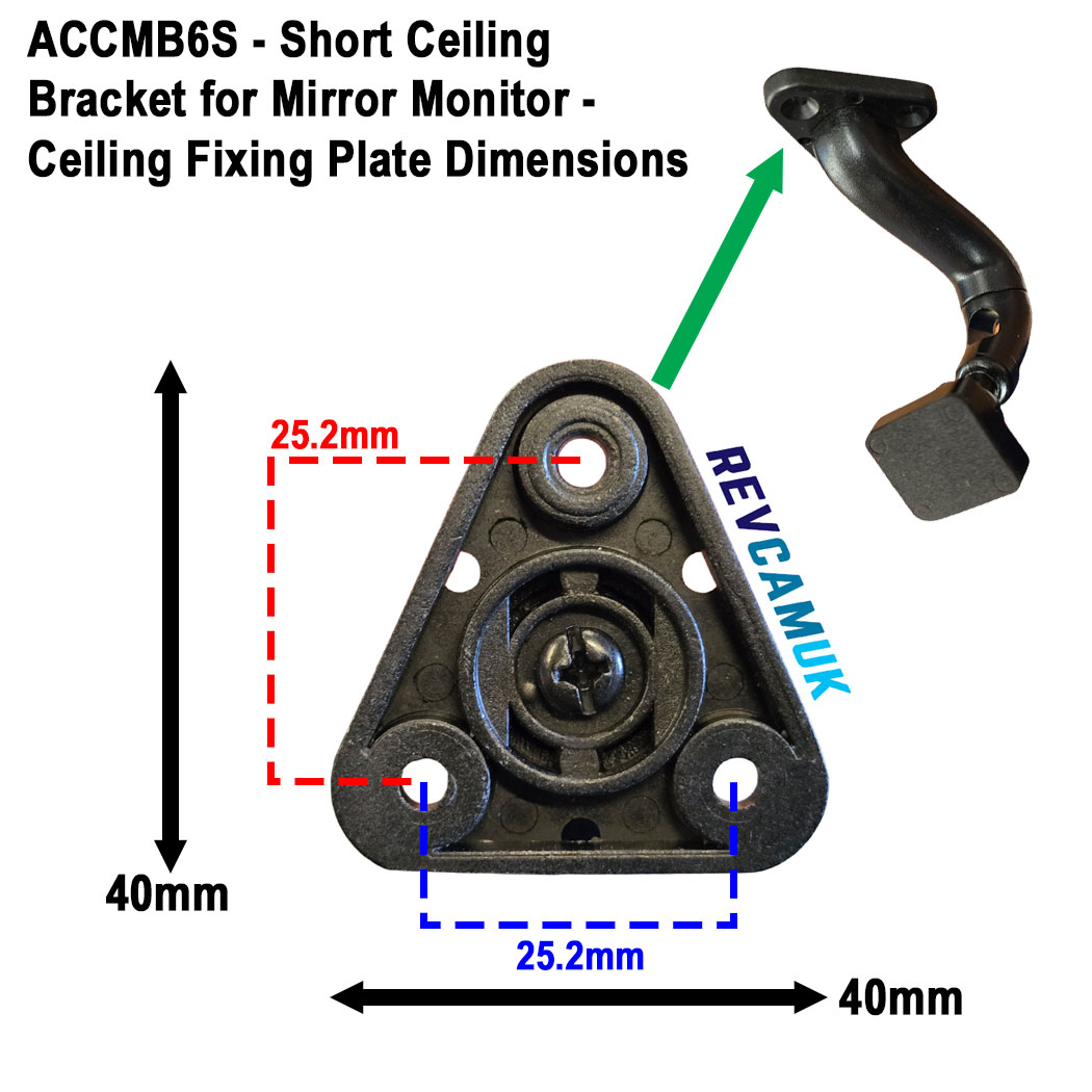 Universal Ceiling Swan Neck Mirror Monitor Bracket Mount | ACCMB6