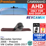 Mercedes Sprinter / VW Crafter Brake Light Reversing Camera - 1080P AHD - For AHD Displays