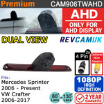 Mercedes Sprinter / VW Crafter Dual-View Brake Light Reversing & Rear-View Camera - 1080P AHD - For AHD Displays