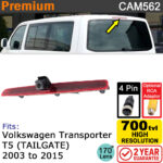 VW Transporter T5 Tailgate 2003-2015 Brake Light Reversing Camera | CAM562