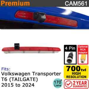 VW Transporter T6 2015-2024 Brake Light Reversing Camera | CAM561