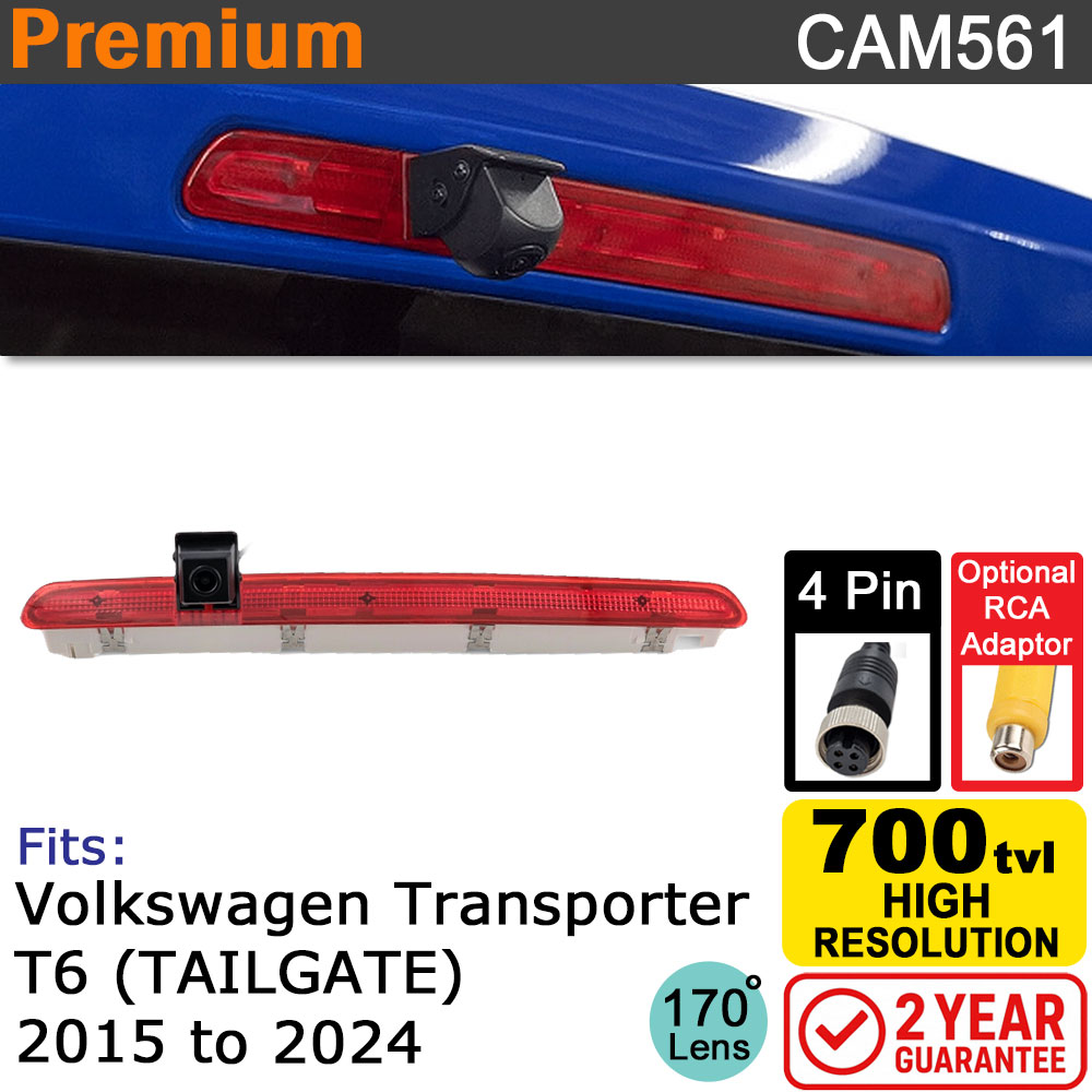 VW Transporter T6 2015-2024 Brake Light Reversing Camera | CAM561