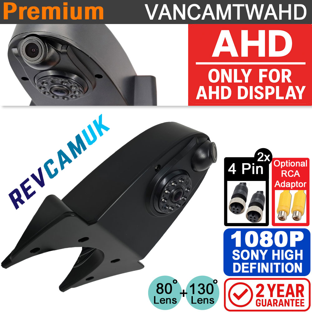 Black Roof / Overhang Driving Rear-View & Reversing Camera - 1080P AHD - For AHD Displays