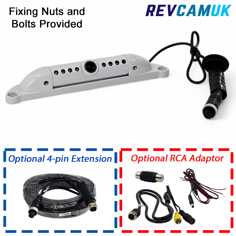 White Numberplate Parking Camera - 700TVL - 4-Pin