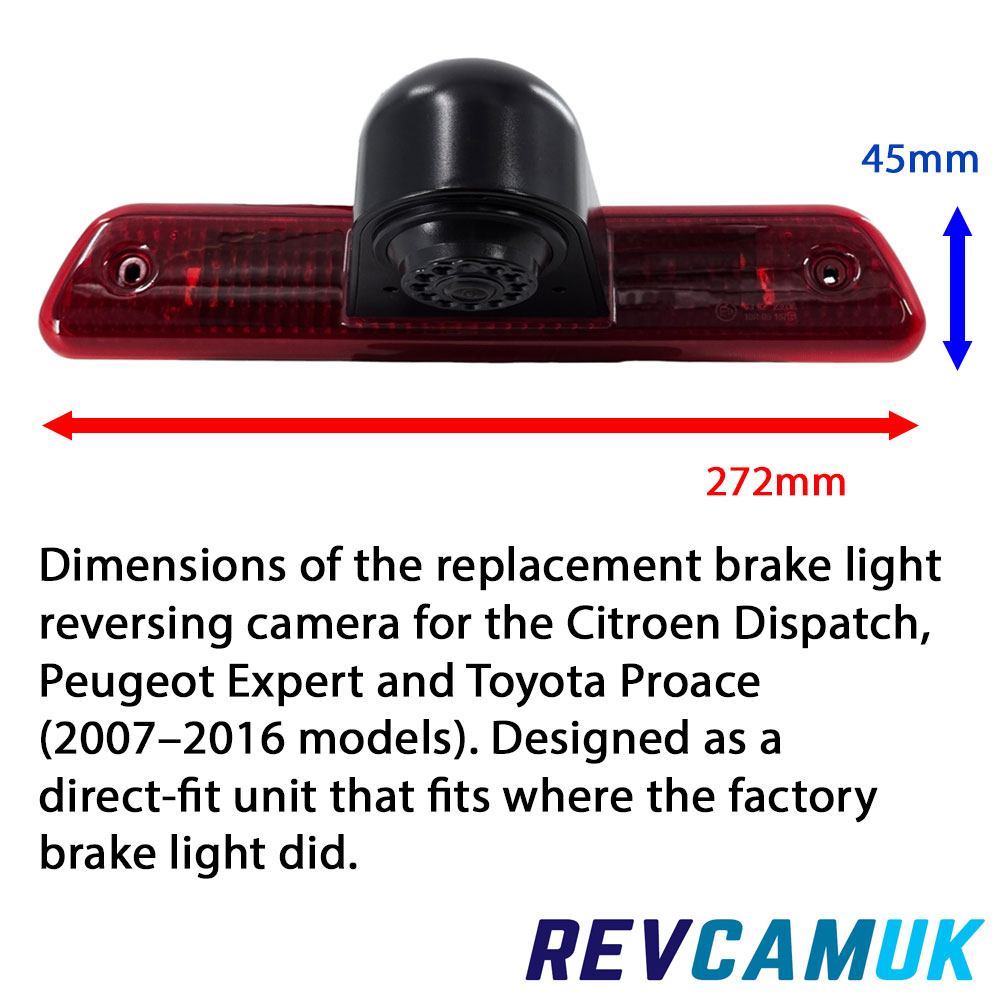 Peugeot Expert, Citroen Dispatch, Toyota Proace 2007-2016 Brake Light Reversing Camera | CAM339
