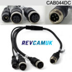 4-Pin Reversing Camera Splitter with Independent DC Power Input (2 Monitors) - CAB044DC