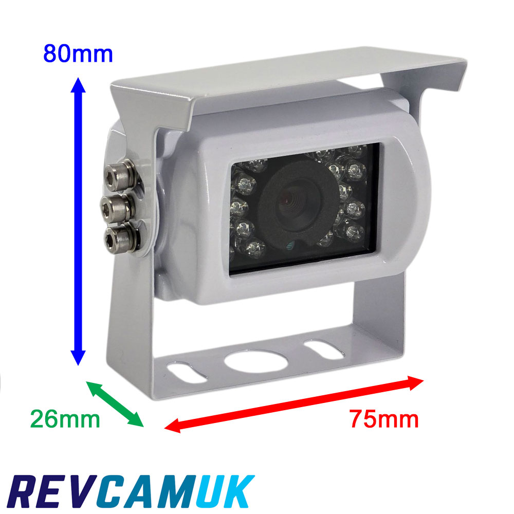 Budget White Bracket Reverse Camera - RCA (Phono) - Clearance