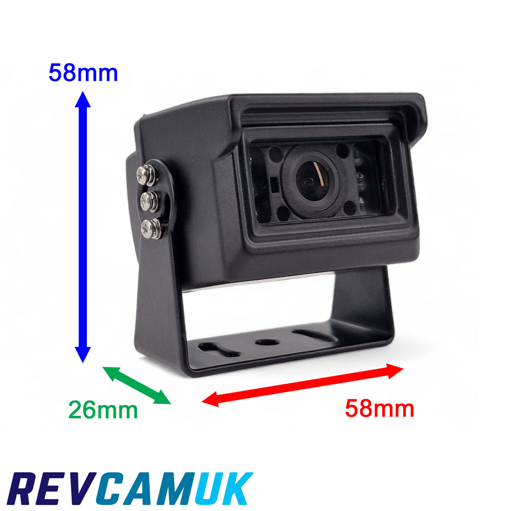Compact Black Reversing Camera - Sony CCD 700TVL - Stainless Steel Bracket - 4-Pin