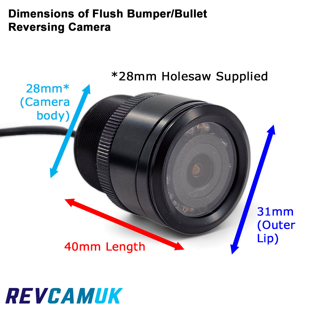 Flush Fit Bumper/Bullet Reversing Camera Kit with 5" Dash Monitor - PM54