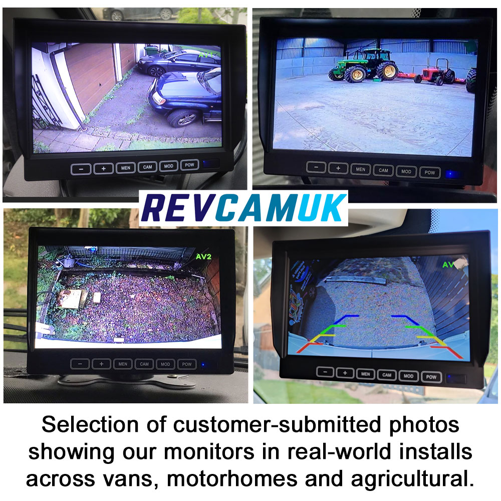 7" Monitor display for reversing camera - 2x 4 pin inputs | MON790/MON16