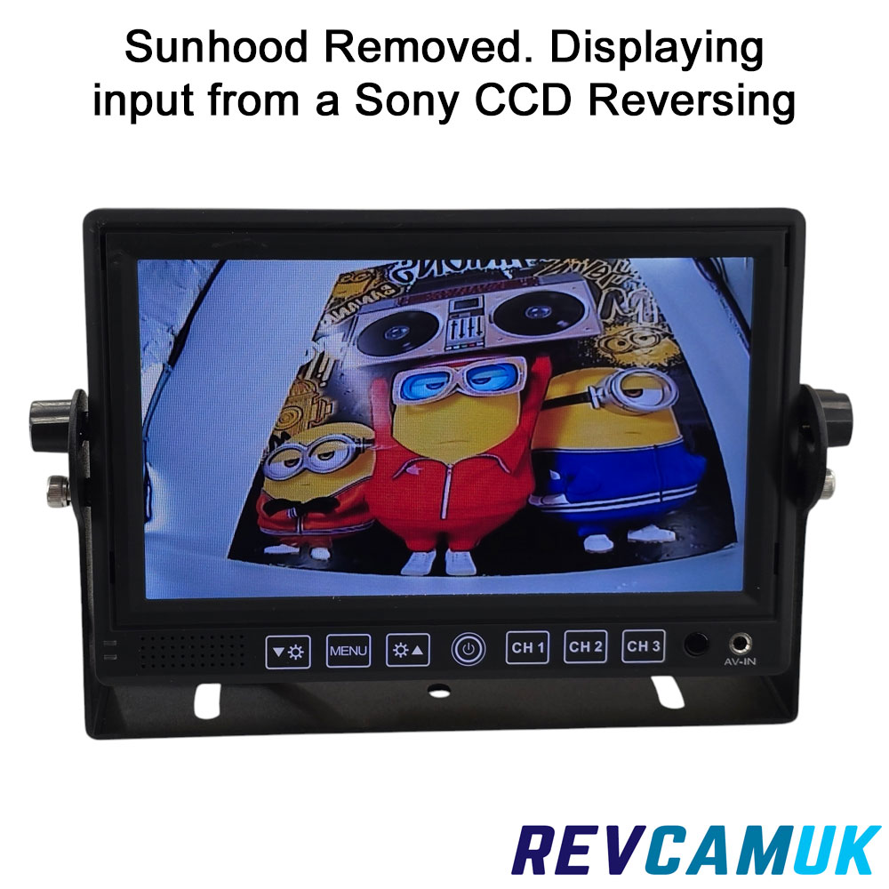 7" Monitor display for reversing cameras - 3x 4 pin inputs | MON705