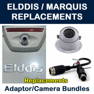 Elddis Motorhome White Dome Reversing Camera adaptors / Camera bundles
