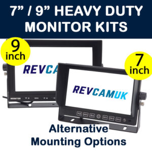 Reversing Camera Kits with 7" or 9" Heavy Duty Monitor