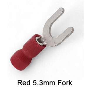 Red 5.3mm Fork Crimp Terminal Connector Ideal for Earth/Ground | ACC1780
